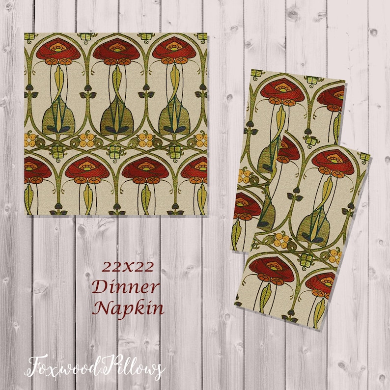 Foxwoodpillows Rennie Mackintosh Glasgow Rose Table Linens - Thumbnail 2