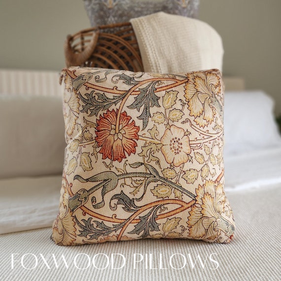 William Morris Pillow, Soft Color Pillow, Floral Throw Pillow