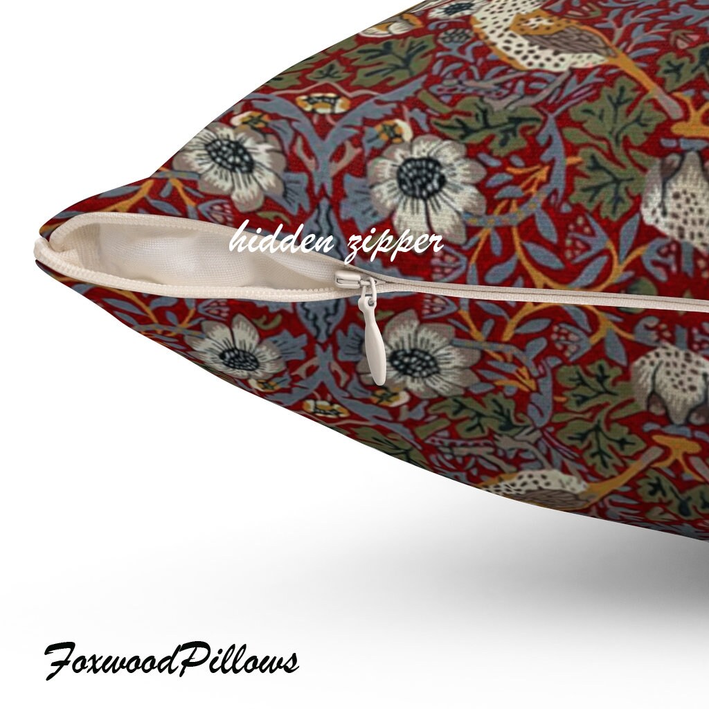 NUOVO 18" WILLIAM MORRIS LADRO DI FRAGOLE A 40 COPRICUSCINO