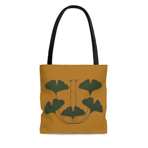 Ginkgo Leaves Tote, Craftsman Style, Arts and Crafts Movement
