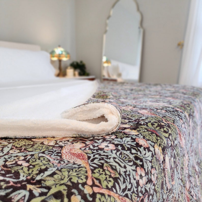 Fall Blanket, Thick Fluffy Blanket, Velvet UK Made Fabric, Decorative