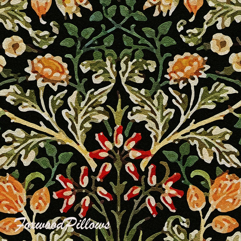 Foxwoodpillows William Morris Hyacinth Curtain Panel - Thumbnail 3