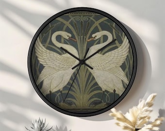 Swan Wall Clock | Walter Crane | Arts & Crafts Decor