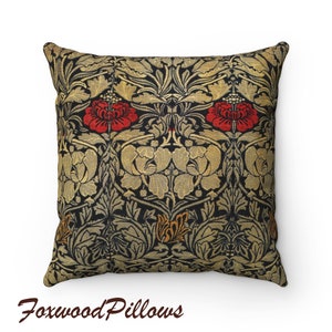 Floral Pillow, William Morris Pillow, Lumbar Pillow, Rectangle Pillow, Sofa Pillow, Elegant Cushion, Morris Decor, William Morris Home Decor