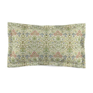 William Morris kussensloop met bloemen: Cottagecore Engels landelijk decor afbeelding 2