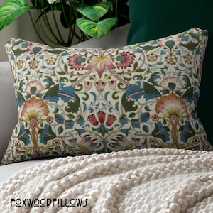 Floral Accent Pillow, Lodden, Lumbar Pillow, Merton Abbey, Accent Pillow, Light Pink Hues