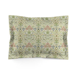 William Morris kussensloop met bloemen: Cottagecore Engels landelijk decor afbeelding 1