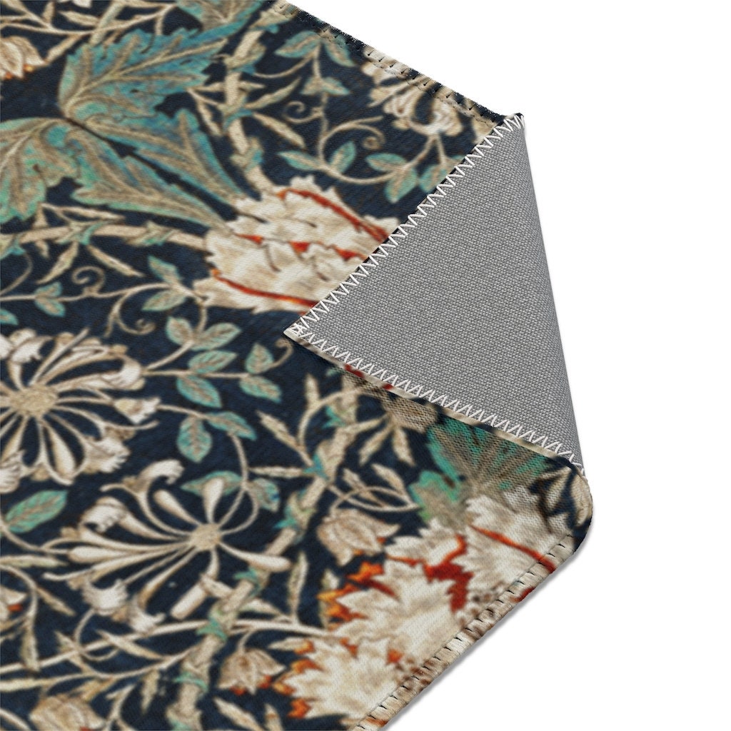 William Morris Rug, Designer Rug, Floral Carpet, Honeysuckle