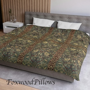 Fall Bedding Set, William Morris Duvet Cover, Bedroom Décor, Autumn Bedding, Arts &Crafts, Fall Bed Cover Duvet Cover Queen King Twin