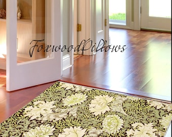 Alfombra floral de William Morris: Alfombra de chenilla Arts & Crafts