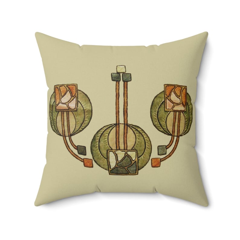 Glasgow Rose Art Nouveau Decor Accent Pillow Vienna Secession Style Lumbar Pillow image 11