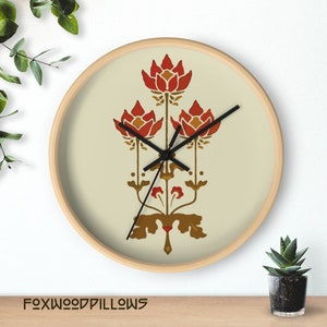Christopher Dresser Wall Clock, Craftsman Clock, Fish Wall Clock, Arts Crafts Movement Décor, Mission Decor