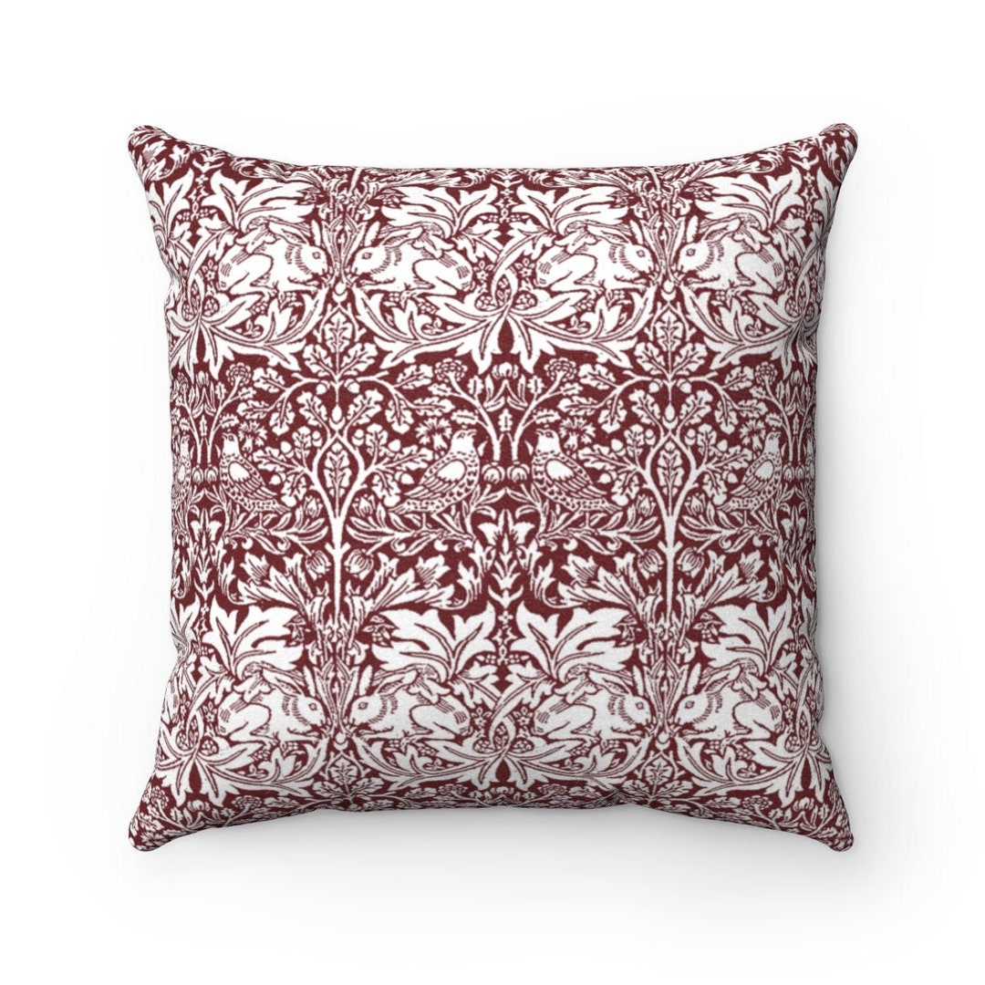 Rabbit Pillow, Bunny Decor, William Morris Pillow, Brer Rabbit Pillow ...