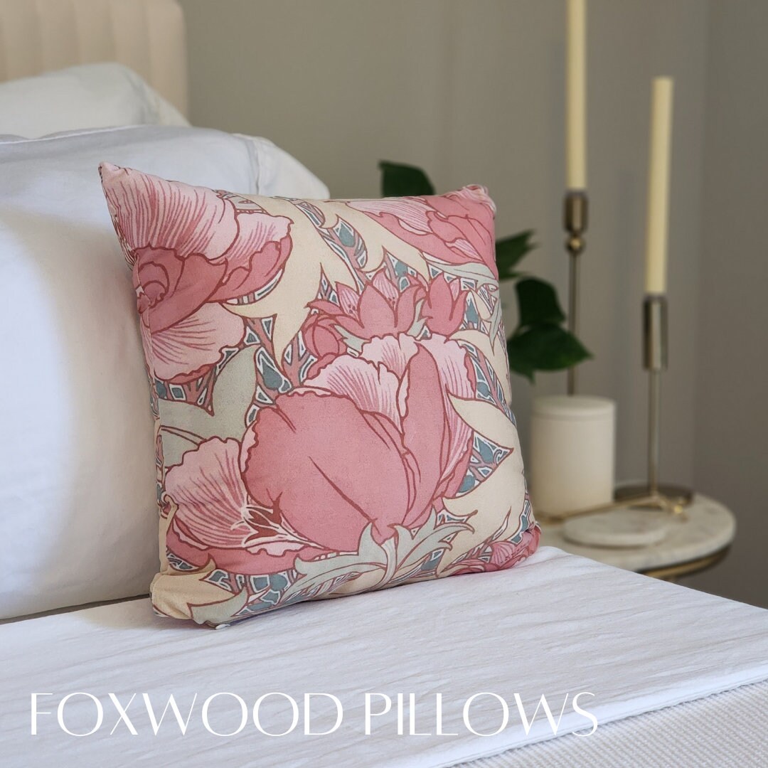 Pink and cream throw pillows sale