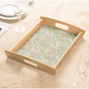 Golden Lily - JH Dearle Pattern - Wooden Serving Tray - Craftsman Home