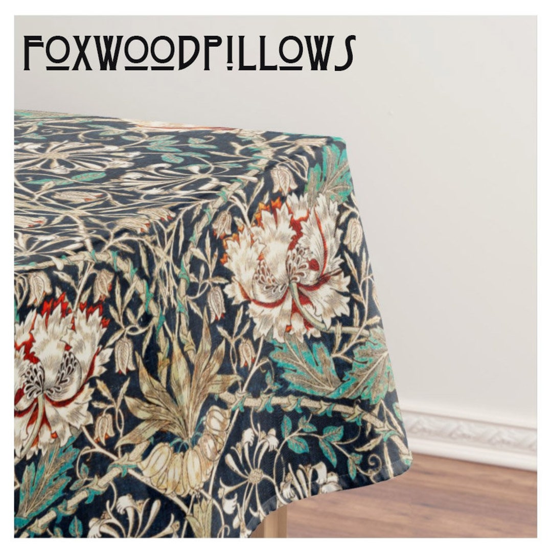 ウィリアム・モリス ハニーサックル テーブルクロス：ヴィンテージ