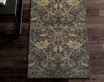 Floral Entry Rug | William Morris Arts Crafts | Victorian | Mission | Craftsman | Bullerswood Bathroom | Kitchen Rug