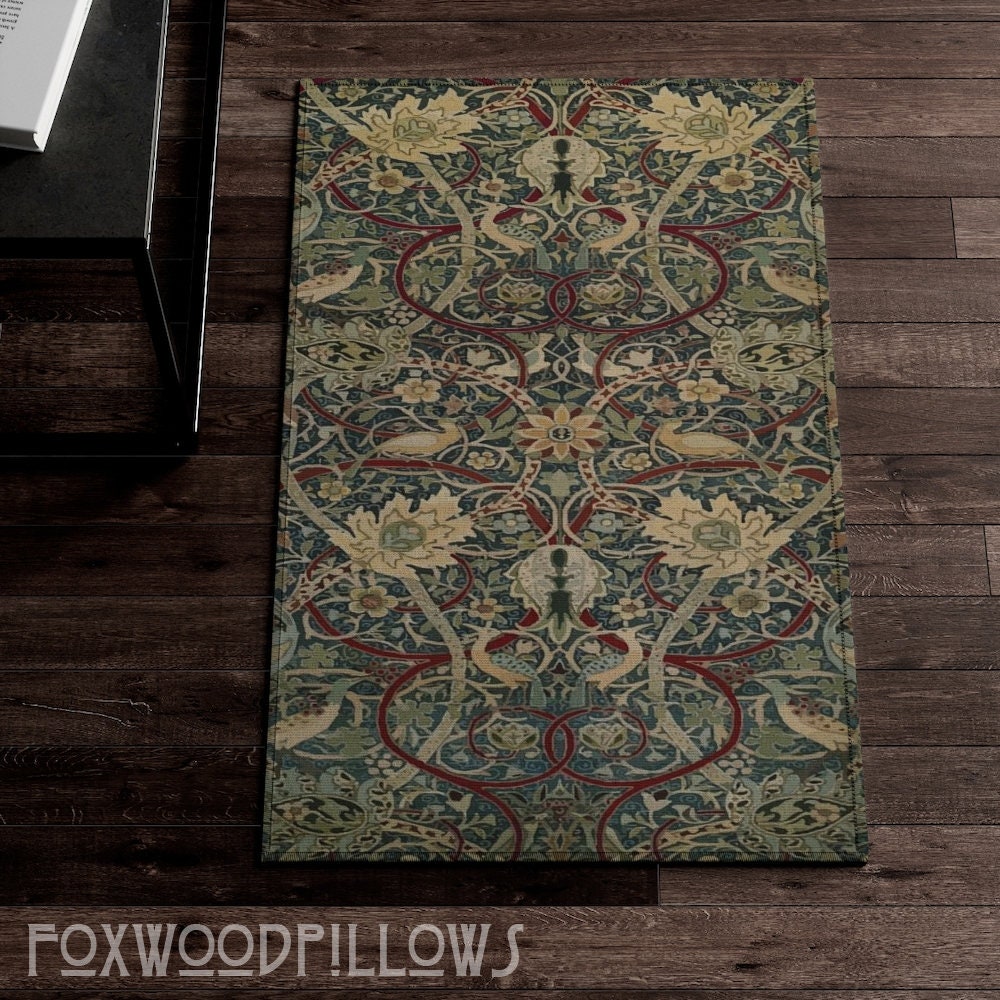 Floral Area Rug, William Morris Rug, Arts Crafts, Victorian