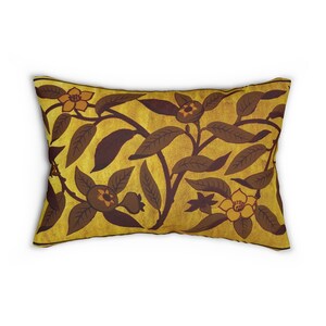 Cuscino lombare Walter Crane Landscape Gold Botanical immagine 6