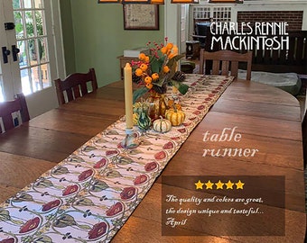 Rennie Mackintosh, Glasgow Rose. Table Setting, Art Nouveau, Scottish Decor, Dinner Napkin, Cocktail Napkin, Table Linens, Holiday Table