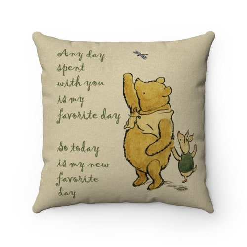 Winnie the Pooh Pillow Pooh & Piglet Friendship Today is My Etsy