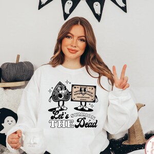 Halloween Hoodie, Halloween Shirt, Halloween Sweatshirt, Retro Character, Lets Summon The Dead, Halloween, Retro, Distressed, Trendy, Gift