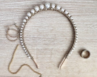 Vintage pearl headband