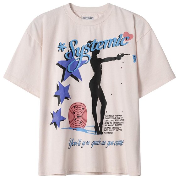 SYSTEMIC Onyx Aged White-pink T Shirt - Etsy
