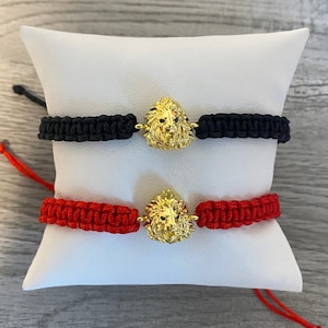 手作りブレスレット スレッドライオンメンズブレスレット