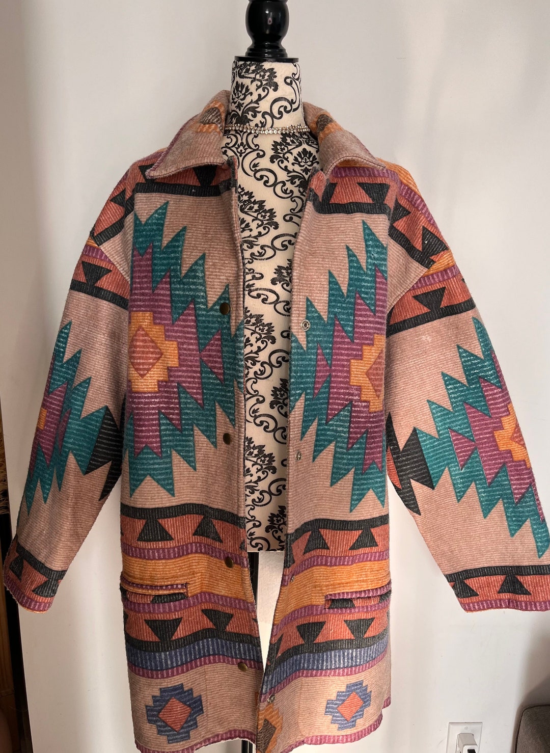 Aztec Floral Button Front Jacket