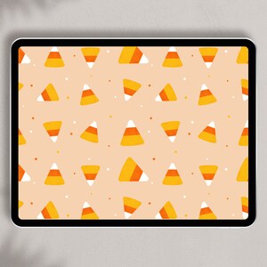 Candy Corn iPad Wallpaper | Autumn Aesthetic | Halloween Screen Saver | Spooky Lock Screen and Background