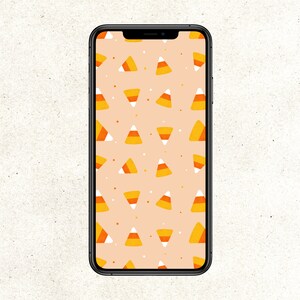 Candy Corn iPhone & Android Wallpaper Background | Autumn Aesthetic | Cute Spooky Lock Screen | Halloween Screen Saver