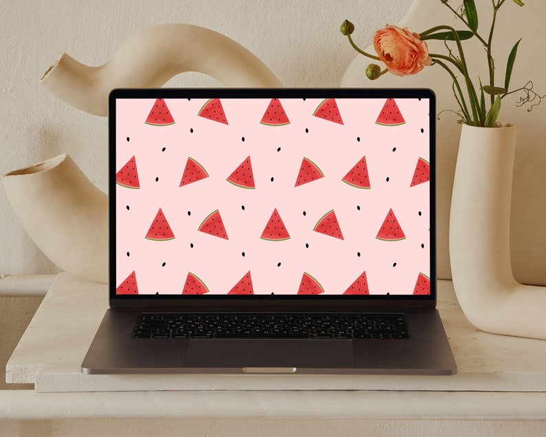 Watermelon Wallpaper Summer Aesthetic Laptop Screen Saver Etsy