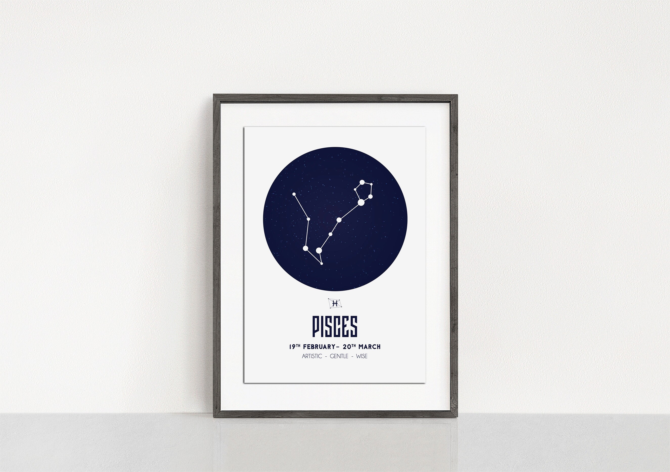 Zodiac Sign Zodiac Print Pisces Poster Constellation Print Etsy UK