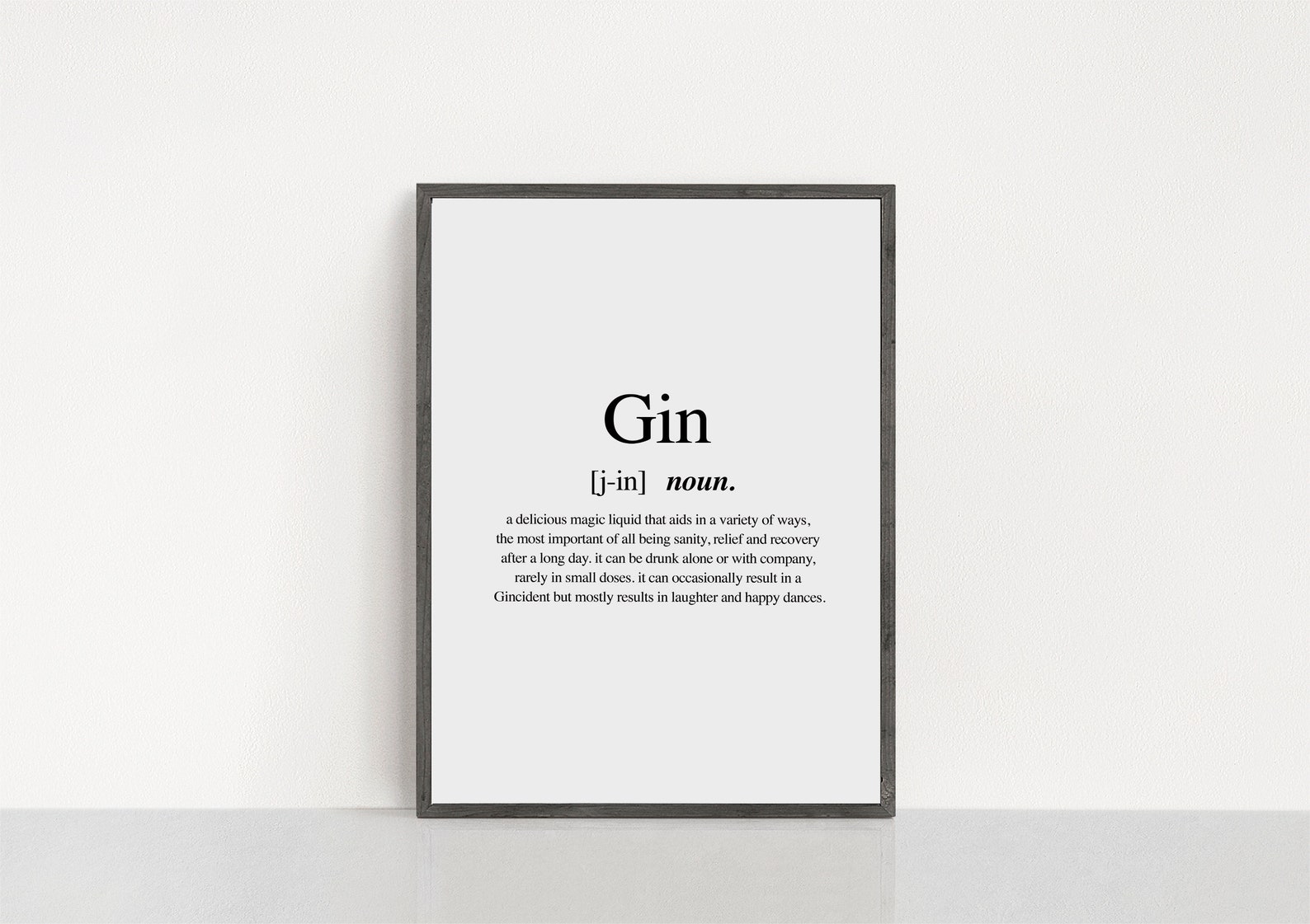 Definition Print Definition Poster Gin Lover Gift Funny Etsy UK
