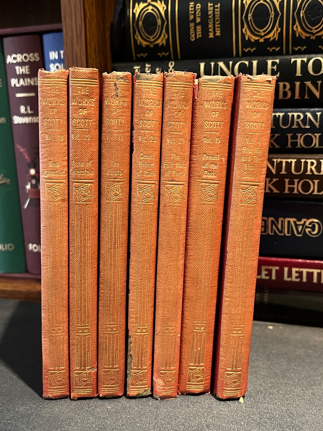 Antique Book Lot of 7 Works of Scott Illustrated New Etsy