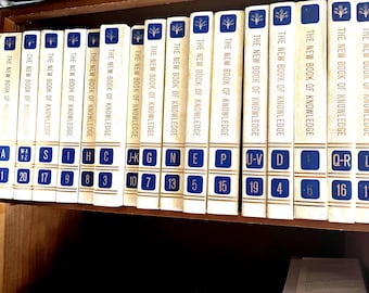 Vintage Encyclopedia: The New Book of Knowledge, Complete 20-Volume Set