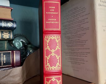 1981,The Franklin library,  Crime and Punishment by Feodor Dostoevsky, beautifully illustrations, woodcuts