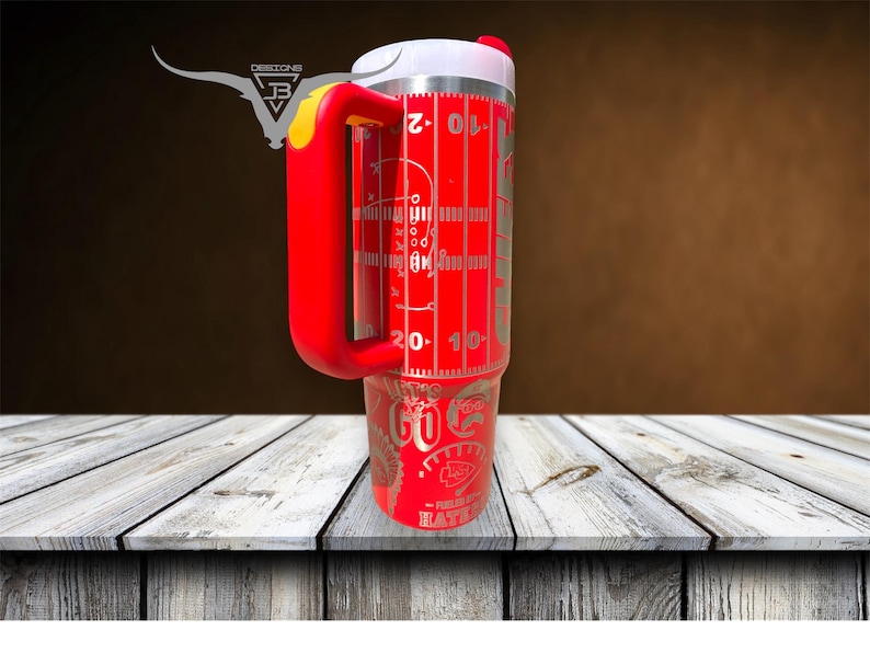 Kansas City Football Laser Engraved Tumbler immagine 3