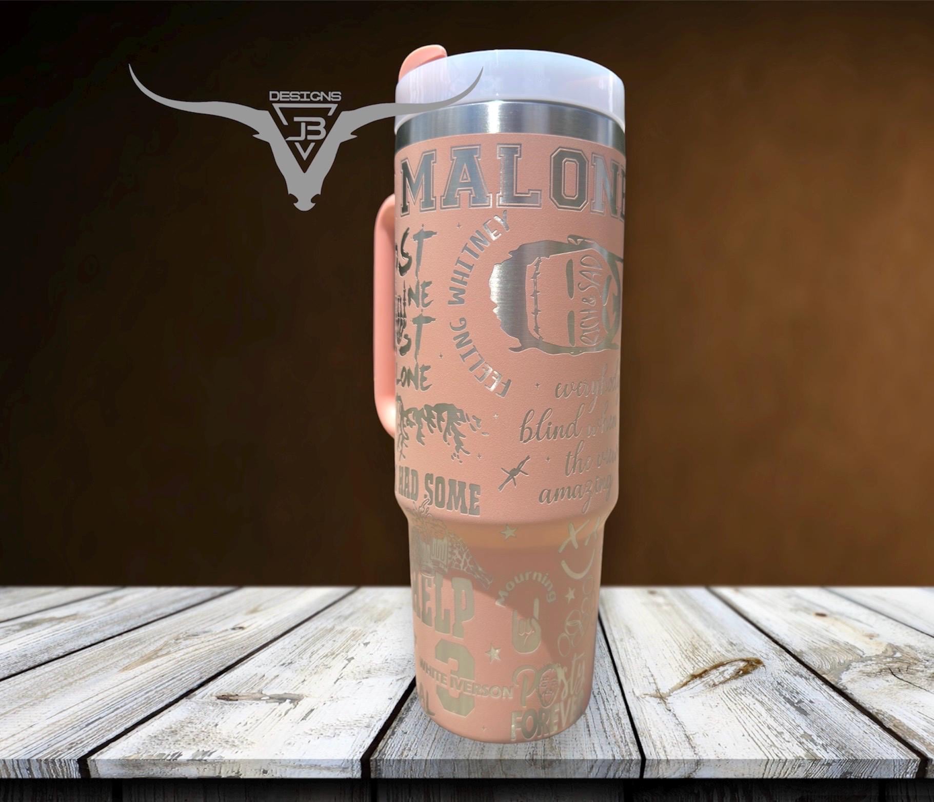 Country Music Post Malone Laser Engraved Tumbler