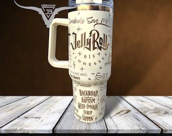 Country Music Jelly Roll Laser Engraved Tumbler