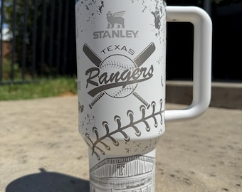 Rangers baseball Laser Engraved Tumbler