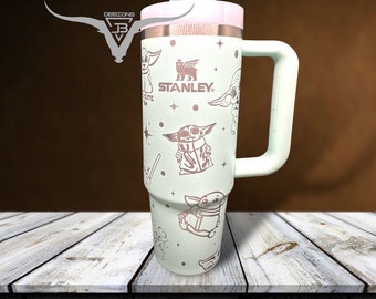 Baby Yoda Laser Engraved Tumbler