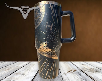 Galaxy War Laser Engraved Tumbler