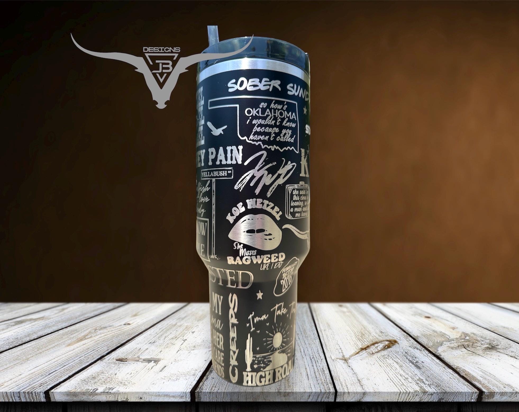 Country Music Koe Wetzel Laser Engraved Tumbler - Etsy