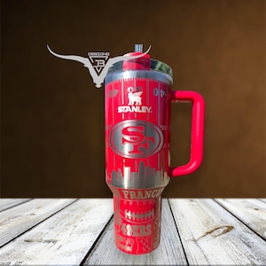 SF 49ers Laser Engraved Tumbler