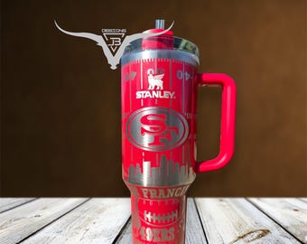 Vaso térmico grabado con láser de los SF 49ers