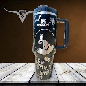 Jack and Sally Laser Engraved Tumbler