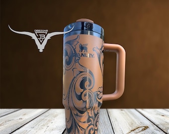 Vaso grabado con láser con filigrana occidental