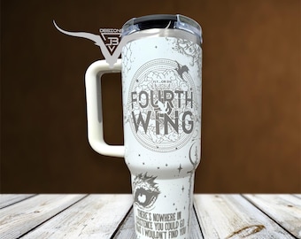 Fourth Wing Laser Engraved Tumbler